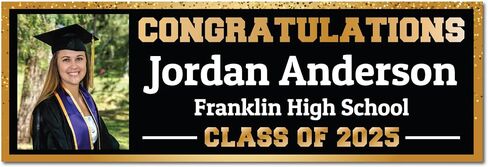 Personalized Graduation Photo Banner - Class of 2024 Custom Photo and Name - Milweb1 (2'x6') in Saudi Arabia