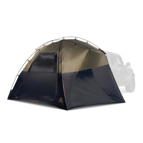 Kelty Backroads Shelter مأوى تخييم للسيارة مثبت عالميًا مع مدخل بسحاب، إطار قوي، حماية من العناصر، الأشعة فوق البنفسجية، يتضمن قماشًا من القماش الخشن in Kuwait