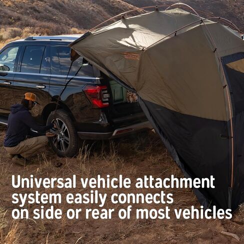Kelty Backroads Shelter مأوى تخييم للسيارة مثبت عالميًا مع مدخل بسحاب، إطار قوي، حماية من العناصر، الأشعة فوق البنفسجية، يتضمن قماشًا من القماش الخشن in Kuwait