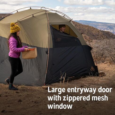 Kelty Backroads Shelter مأوى تخييم للسيارة مثبت عالميًا مع مدخل بسحاب، إطار قوي، حماية من العناصر، الأشعة فوق البنفسجية، يتضمن قماشًا من القماش الخشن in Kuwait