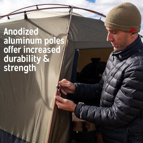 Kelty Backroads Shelter مأوى تخييم للسيارة مثبت عالميًا مع مدخل بسحاب، إطار قوي، حماية من العناصر، الأشعة فوق البنفسجية، يتضمن قماشًا من القماش الخشن in Kuwait