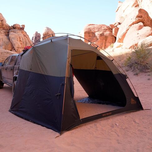Kelty Backroads Shelter مأوى تخييم للسيارة مثبت عالميًا مع مدخل بسحاب، إطار قوي، حماية من العناصر، الأشعة فوق البنفسجية، يتضمن قماشًا من القماش الخشن in Kuwait