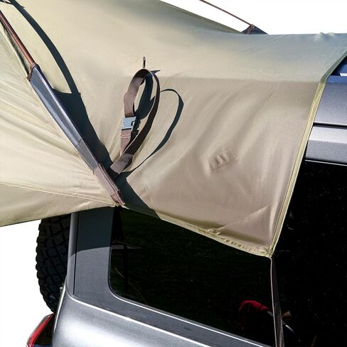 Kelty Backroads Shelter مأوى تخييم للسيارة مثبت عالميًا مع مدخل بسحاب، إطار قوي، حماية من العناصر، الأشعة فوق البنفسجية، يتضمن قماشًا من القماش الخشن in Kuwait
