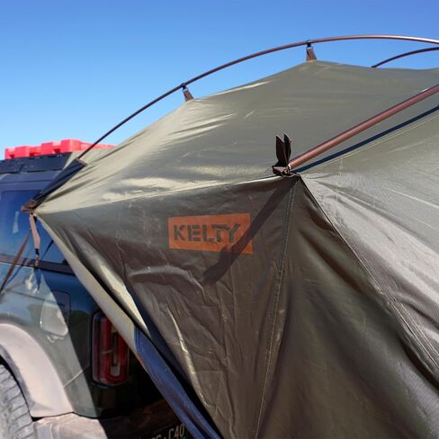 Kelty Backroads Shelter مأوى تخييم للسيارة مثبت عالميًا مع مدخل بسحاب، إطار قوي، حماية من العناصر، الأشعة فوق البنفسجية، يتضمن قماشًا من القماش الخشن in Kuwait