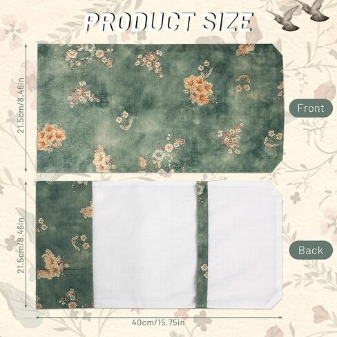 Book Sleeve Covers for Paperback, A5 8.46 x 5.8 Inch Fabric Book Cover Protector, Adjustable Book Protector Case Pad for Hardcover Softcover Novels Protection (Spring Flora, 8.46 x 5.8) in Kuwait