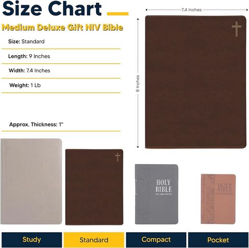 Personalized Bride & Groom NIV Bible Faux Leather Medium Print Size | Full Cover Design with Roots 1 and Name or Text | Wedding Ceremony Faith Vows Gift | Brown in Kuwait