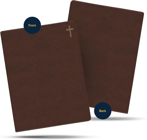 Personalized Bride & Groom NIV Bible Faux Leather Medium Print Size | Full Cover Design with Roots 1 and Name or Text | Wedding Ceremony Faith Vows Gift | Brown in Kuwait