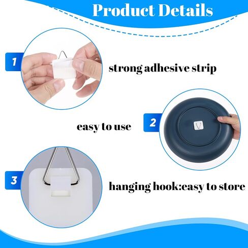 Grevosea 15 Pcs Wall Plate Hangers, Adhesive Picture Hangers Frame Hangers Without Nails Picture Hanging Hooks Plate Holders for Displaying Decorative Plates and Wall Art in Saudi Arabia