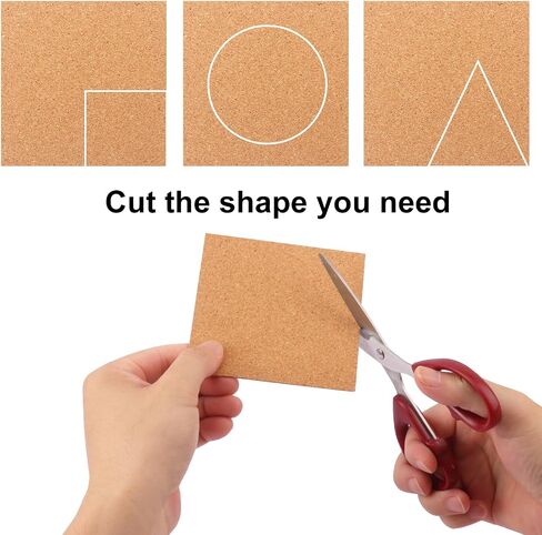 300 PCS 4 x 4 Inch Self Adhesive Cork Squares, Squares Backing Cork Tiles Sheets for Coasters, Perfect for DIY & Craft Projects in Saudi Arabia
