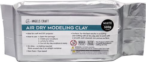 Air Dry Modeling Clay - Terracotta Color (500g) | Fine Texture, Easy to Smooth, Non-Toxic | Ideal for Sculpting, Hand Building, Craft and DIY Projects in Kuwait