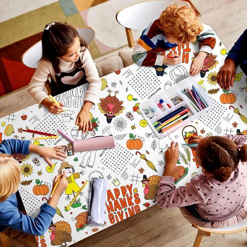 1 Pcs 108 x 54 Inch Kids Giant Hello Summer Coloring Tablecloth Disposable Jumbo Paper Tablecloth for Coloring Banner for Home Classroom Birthday Activity Party Supplies in Kuwait