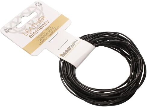 The Beadsmith Leather Cord – Brown – .5mm Spool – 5 Yards/1.52 Meters – Indian Leather Thong Ideal for Braiding, Beading, Necklaces, Fine Lacing, Hair Accessories & DIY Jewelry Making in Saudi Arabia