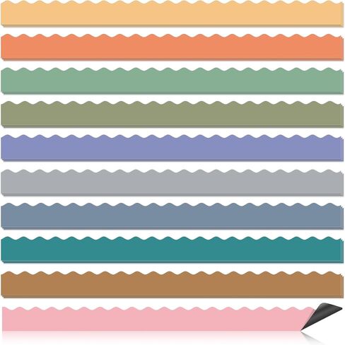 30 PCS حدود مغناطيسية للمسافة البيضاء للفصول الدراسية - مجموعة حدود Boho Magnetic Bulletin - شرائط حدودية للطبول الأسقلوب المحايدة للمعلمين ، أولياء الأمور ، المنزل DIY ، الديكور المدرسي والمكاتب in Kuwait