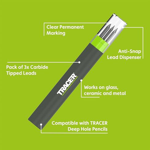 Tracer Deep Pencil Marker - Replacement Lead (6 Pack) - Site Holsters - All In One Marking Kit - Built For Construction in Kuwait