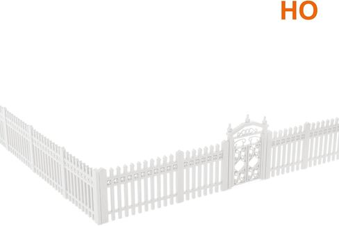 HO Scale Fences with Gates Building Wall for Model Trains Diorama Scene (Style A-Green) in Saudi Arabia