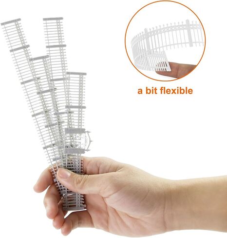 HO Scale Fences with Gates Building Wall for Model Trains Diorama Scene (Style A-Green) in Saudi Arabia
