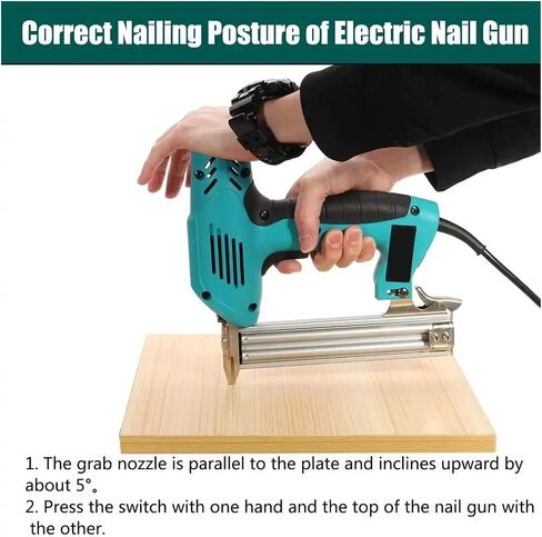 Oil-Free Pneumatic Staple Gun 220V 2000W Electric Straight Nail Gun 10-30mm High Power Heavy-Duty Woodworking Tool Electrical Staple Nail Guns in Saudi Arabia