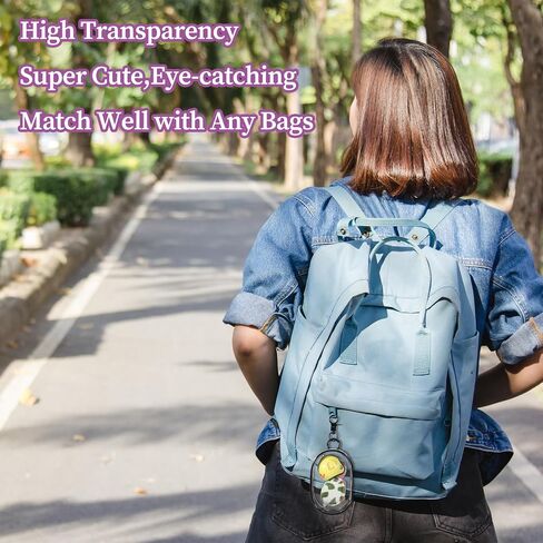 4 أجهزة كمبيوتر محفوظة حقيبة عرض الشكل مع سلسلة المفاتيح المحمولة Clear Ceych Ceychain Mini Doll Pouch Casing Case Bages Chkins Charms Hanging Blind Box Organizer Box for Combolbles Doll in Saudi Arabia