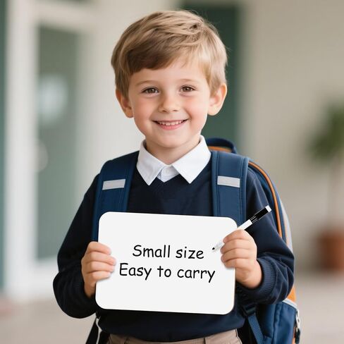 6-Pack Dry Erase Boards 5" x 7" Double-Sided Mini Whiteboard Set – Includes Markers & Erasers – Perfect for Students, Teachers, and Classroom Use in Kuwait
