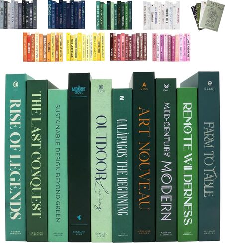 Decorative Books for Home Decor | Modern Minimalist Chic Luxury Aesthetic for your Bookshelf, Desk, Coffee Table, or Bathroom | Preppy Faux Designer Books for Nightstand or Dresser | Preppy Room Decor in Saudi Arabia
