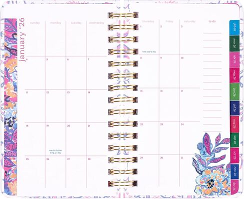 Lilly Pulitzer Medium Planner August 2025 - December 2026 ، جدول الأعمال الأسبوعي والتقويم الشهري ، الملصقات ، الجيوب ، الربط الحلزوني ، 5 "× 8.25" (Tis the Sea Sun) in Saudi Arabia