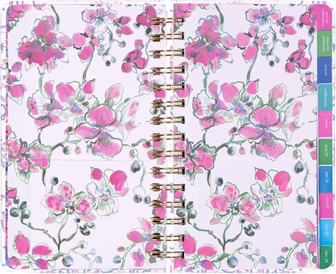 Lilly Pulitzer Medium Planner August 2025 - December 2026 ، جدول الأعمال الأسبوعي والتقويم الشهري ، الملصقات ، الجيوب ، الربط الحلزوني ، 5 "× 8.25" (Tis the Sea Sun) in Saudi Arabia