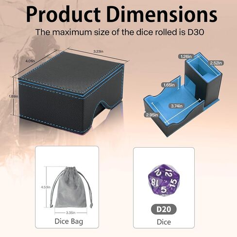 برج الزهر والدرج ، صندوق سطح القائد المحمول ، صندوق تخزين نرد قابلة للطي للأبراج المحصنة ودرج الدرنز الأسود/البنفسجي in Kuwait