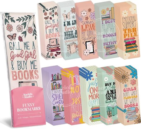 100pcs الإشارات المرجعية للنساء ، ممرات الكتب ذات الإشارات الأخرى للورق المباراة الالتفافية 6 "× 2" علامات كتاب لطيف لقراءة محبي الكتب المدارس المدارس (Looklovers) in Kuwait