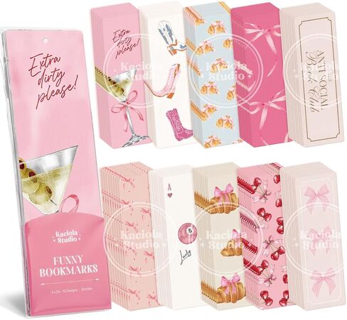 100pcs الإشارات المرجعية للنساء ، ممرات الكتب ذات الإشارات الأخرى للورق المباراة الالتفافية 6 "× 2" علامات كتاب لطيف لقراءة محبي الكتب المدارس المدارس (Looklovers) in Kuwait