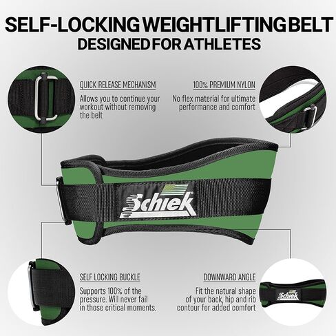 Schiek Sports Model 2006 Nylon 6" Weight Lifting Belt - Navy Blue in Kuwait