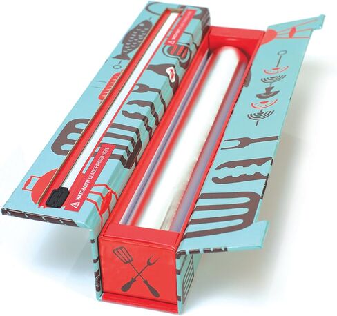 موزع رقائق الألومنيوم القابل لإعادة التعبئة من الرخام من ChicWrap Carrera - يتضمن لفة من رقائق الألومنيوم الاحترافية مقاس 12 × 30 بوصة - موزع قابل لإعادة الاستخدام مع قاطع منزلق - موزع مثالي ويوفر المال in Kuwait