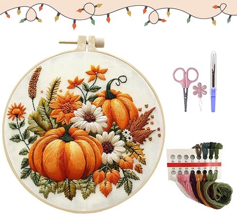 MAZAOTEU Christmas Embroidery Kits for Adults Beginners, Christmas Cross Stitch Kits, Needlepoint Ornament Holiday Embroidery Kit, Adult Crafts for Women DIY Hand Crossstitching Kits (Red Truck) in Saudi Arabia