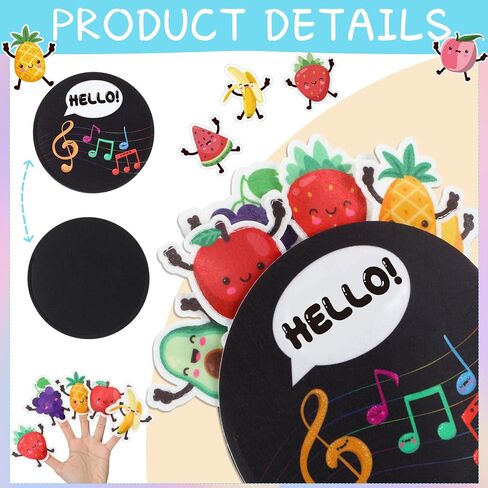 10 pcs Finger Puppets Toys Kids Dancing Fruit Birthday Decorations Felt Finger Sensory Toys with Bag Soft Cute Toddlers Hands Puppets in Saudi Arabia