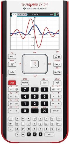 Texas Instruments Ti-Nspire CX II-T | الآلة الحاسبة الرقمية ، E/D/I/NL/P/F ، البطارية ، USB ، البرمجيات ، أبيض in Kuwait