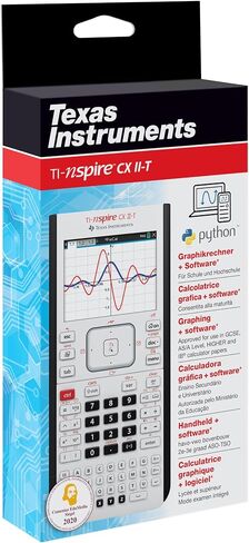 Texas Instruments TI-Nspire CX II-T | Digital Calculator, E/D/I/NL/P/F, Battery, USB, Software, White in Saudi Arabia