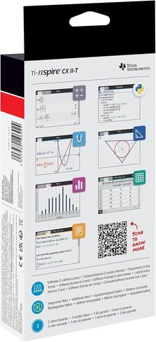 Texas Instruments TI-Nspire CX II-T | Digital Calculator, E/D/I/NL/P/F, Battery, USB, Software, White in Saudi Arabia