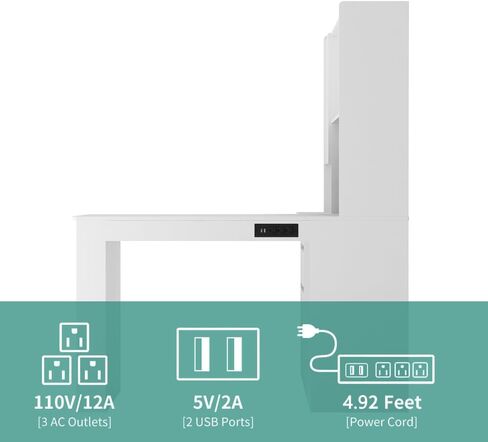 L Shaped Desk with outlet, Computer Desk with Drawers, Bookshelf, Modern Corner Desk, Home Office Desk,L-Shaped Study Table Writing Desk,Corner Gaming Computer Desk with Storage (Deep Black) in Saudi Arabia