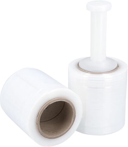 Mini Stretch Wrap for Packing with Handles, 12 Pack, 5 Inch x 1000 Feet, 50 Gauge, Durable Clear Plastic wrap for Moving, Packing wrap Plastic roll Also a Furniture Wrap in Saudi Arabia