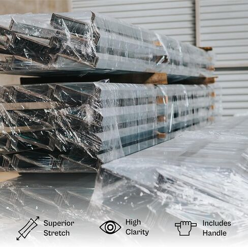Mini Stretch Wrap for Packing with Handles, 12 Pack, 5 Inch x 1000 Feet, 50 Gauge, Durable Clear Plastic wrap for Moving, Packing wrap Plastic roll Also a Furniture Wrap in Saudi Arabia