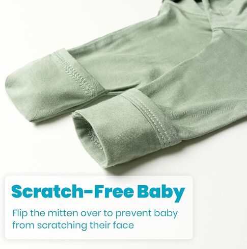 قطعتان من ثوب معقود لحديثي الولادة، ناعم للغاية وحريري للرضع بأكمام طويلة لنوم الطفل مع قبعة أو عصابة رأس (عبوتان) in Kuwait