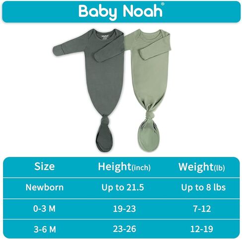 قطعتان من ثوب معقود لحديثي الولادة، ناعم للغاية وحريري للرضع بأكمام طويلة لنوم الطفل مع قبعة أو عصابة رأس (عبوتان) in Kuwait