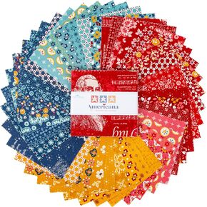 Americana Riley Blake 5 بوصة مكبّد ، 42 مربعات لحاف Precut Fabric بواسطة Lori Holt