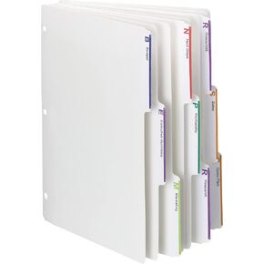 Smead 89413 Index Dividers, 1/3-cut Tab, 8-1/2-Inch x11-Inch, 25 Sets/BX, WE