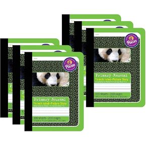 PACON® Primary Composition Book, Book Bound, D'Nealian/Zaner-Bloser, 5/8" x 5/16" x 5/16" Picture Story Ruled, 9-3/4" x 7-1/2", 100 Sheets, Pack of 6