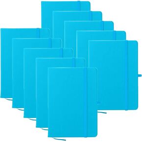 Set of 10 Journal Notebooks for Women & Men – 80 Pages, Red – Composition Notebook for Journaling, Writing, Work, Travel, College – Make Custom Designs for Events & Promotions