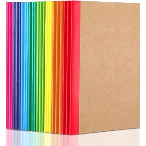Epakh 24 Pack Composion Notebooks Notebooks Travel Journals Bulk Kraft Cover with Rainbow Roy