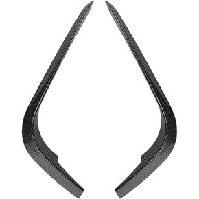 Spoiler Separator, 2005-2008 Compatible with BMW 3 Series E90 E91 320i 330i 316i 318i 335i Front Bumper Lip Canard Splitter Diffuser Fog Lamp(Carbon Look)