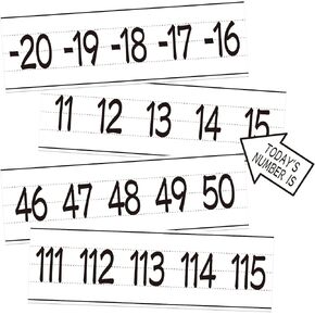 Number Line Bulletin Board Border - 20 to 120 Classroom Decorations for Wall Total 34ft, Math Number Lines Border Strips Learning Poster Supplies for Students, Teachers (Beige)