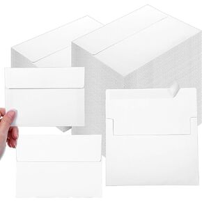 400 Pcs A6 Envelopes 4.7x6.5 Inches White Envelopes for 4x6 Cards, Photos, Invitations, Wedding, Graduation, Birthday, Bridal Shower, Announcements, Baby Shower