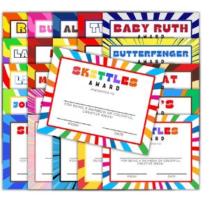 Candy Bar Classroom Awards 25 pk Different Elementary Themed End of Year Superlatives Most Likely To Students Achievement Recognition